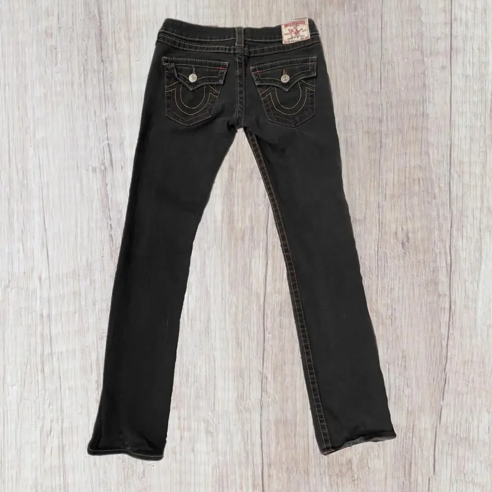 True Religion Billy Dark Wash Relaxed Bootcut Jeans - Size 28